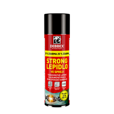 Lepidlo ve spreji Den Braven STRONG aerosolový sprej 400 + 100 ml, nažloutlá