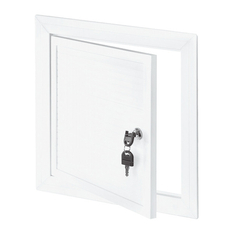 Revizní dvířka se zámkem Den Braven 375 x 575 mm, PVC, bílá