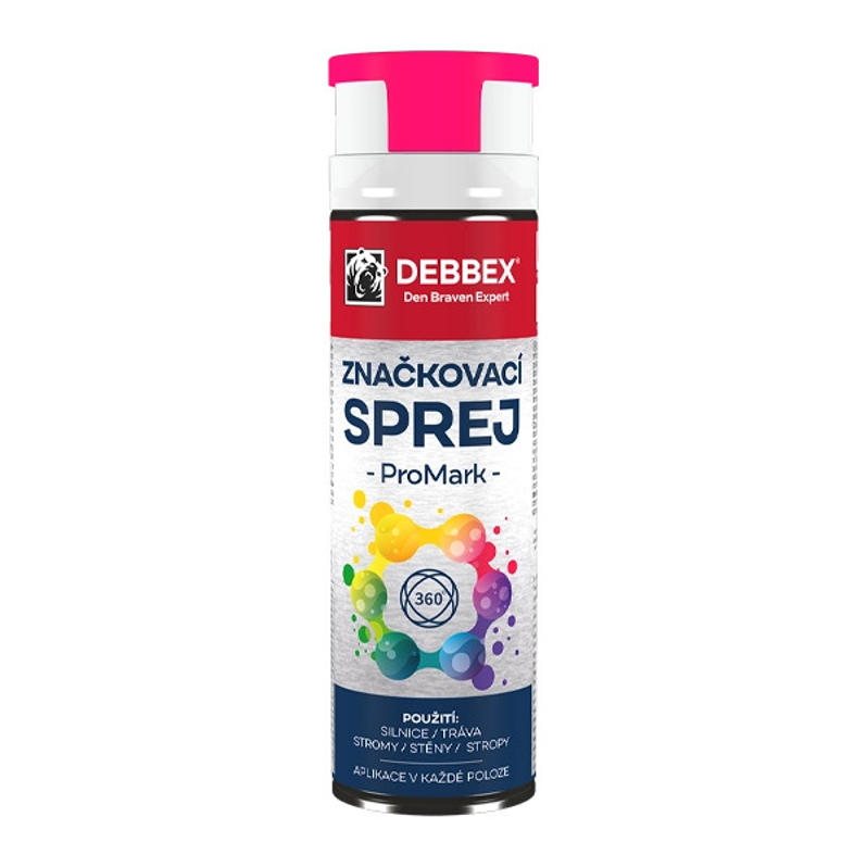 Značkovací sprej Den Braven ProMark dóza 500 ml, růžová