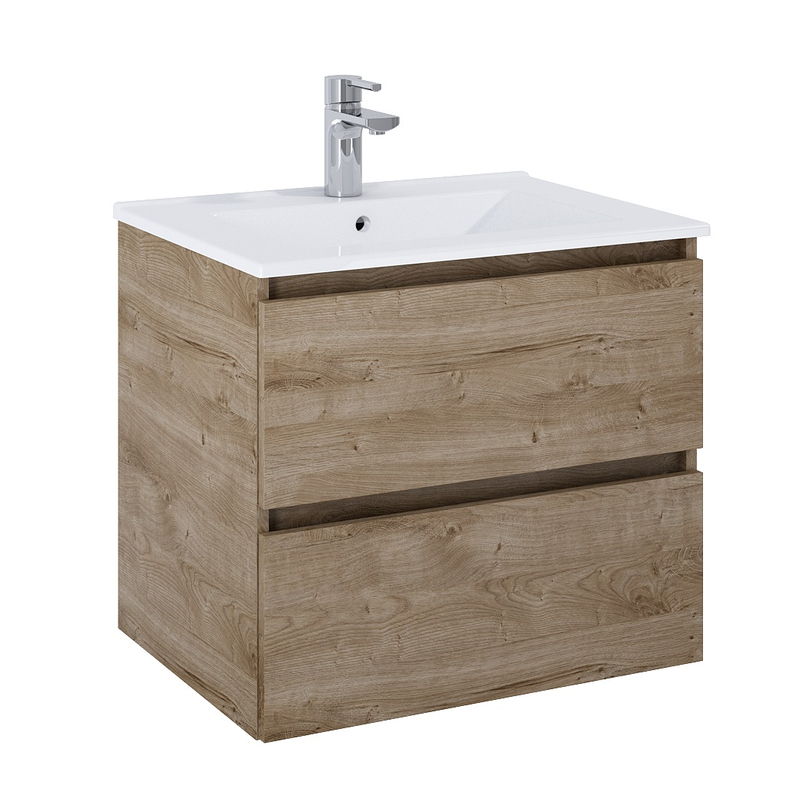 Skříňka pod umyvadlo Plano Bern Plus, 2 zásuvky, 60 x 53 x 46 cm, dekor dub