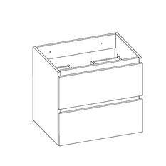 Skříňka pod umyvadlo Plano Bern Plus, 2 zásuvky, 60 x 53 x 46 cm, dekor dub