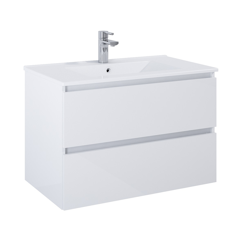 Skříňka pod umyvadlo Plano Bern Plus, 2 zásuvky, 80 x 53 x 46 cm, bílá