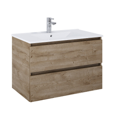 Skříňka pod umyvadlo Plano Bern Plus, 2 zásuvky, 80 x 53 x 46 cm, dekor dub