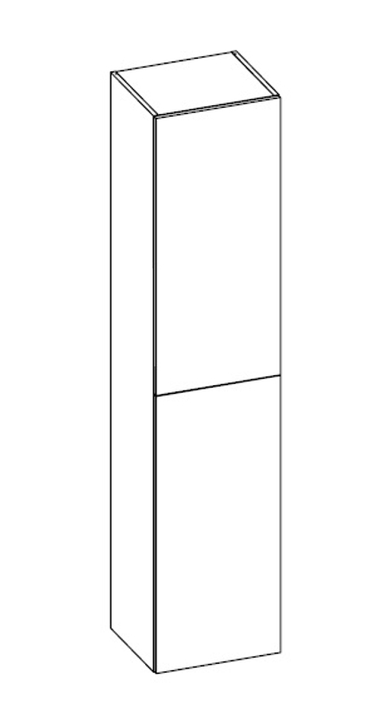 Skříňka vysoká Plano Bern Plus, 2 x dveře, 40 x 35 x 180 cm, dekor dub