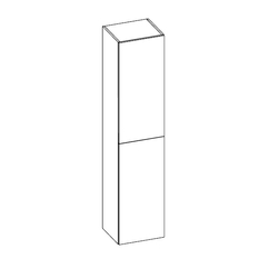 Skříňka vysoká Plano Bern Plus, 2 x dveře, 40 x 35 x 180 cm, dekor dub