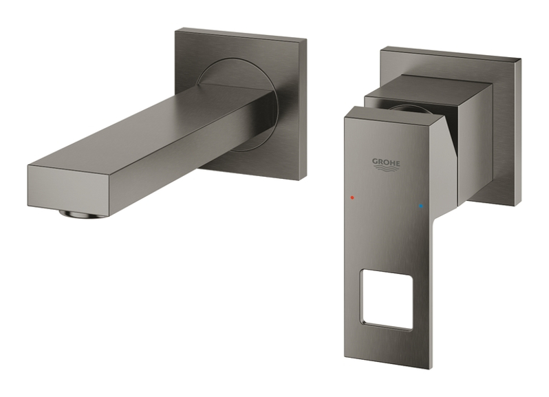 Baterie umyvadlová Grohe Eurocube 2-otvorová kartáčovaný hard graphite