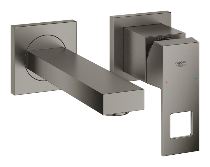 Baterie umyvadlová Grohe Eurocube 2-otvorová kartáčovaný hard graphite