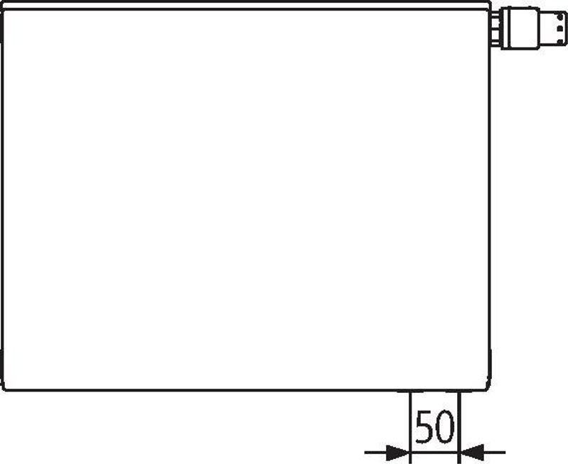 Radiátor Kermi therm-X2 Plan Hygiene-V PTVH 30 pravý 705 x 1405 mm, 2109 W, bílý