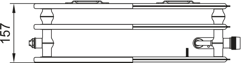 Radiátor Kermi therm-X2 Plan Hygiene-V PTVH 30 pravý 705 x 1405 mm, 2109 W, bílý