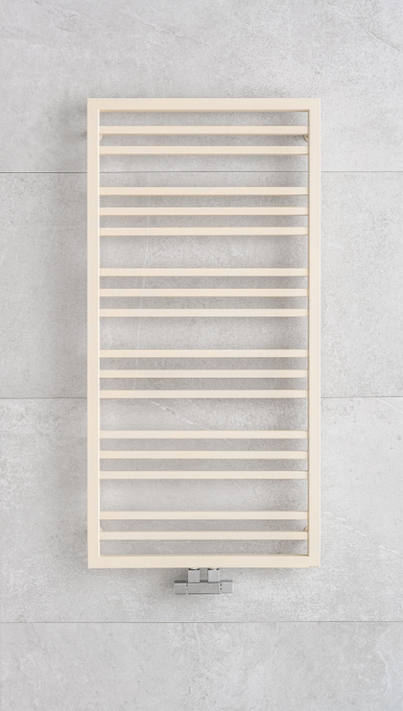 Těleso koupelnové PMH Avento Frame 905 x 480 mm, horizontální, 244 W, středové i klasické připojení, Chrom