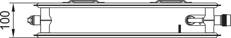 Radiátor Kermi Profil Hygiene-V FTVH 30 pravý, 700 x 2000 mm, 3232 W, bílý