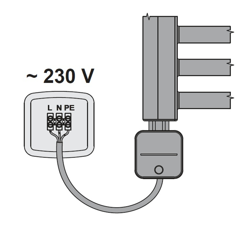 Elektrická topná tyč s integrovaným regulátorem teploty s aplikací NEX APP Korado ERA 800 W, bílá