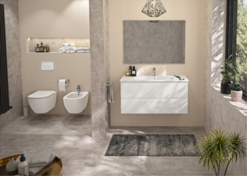 Bidet závěsný s otvorem Ideal Standard 36 x 53 cm skryté upevnění bílá matná
