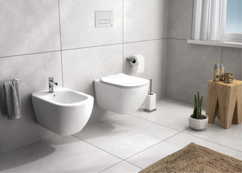 Bidet závěsný s otvorem Ideal Standard 36 x 53 cm skryté upevnění bílá matná