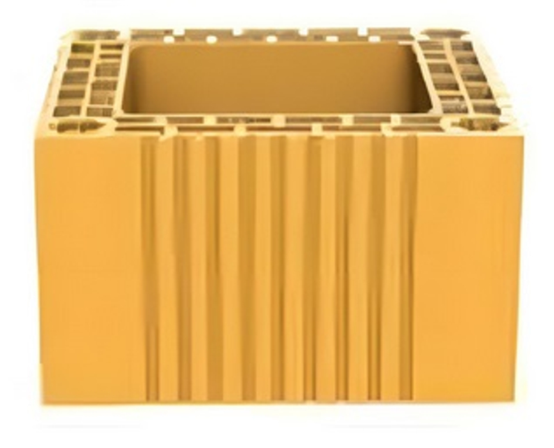 Tvárnice komínová cihelná Almeva SIZ 385 x 385 x 250 mm, DN 140 - 200
