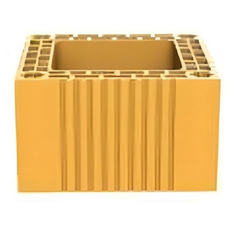 Tvárnice komínová cihelná Almeva SIZ 385 x 385 x 250 mm, DN 140 - 200