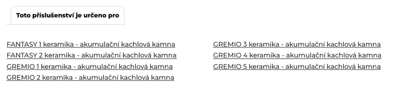 Sada akumulační Romotop pro krbová kamna