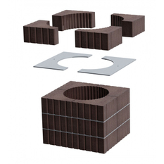 Sada akumulační horní Romotop Mammoth pro krbové vložky pr. 200 mm