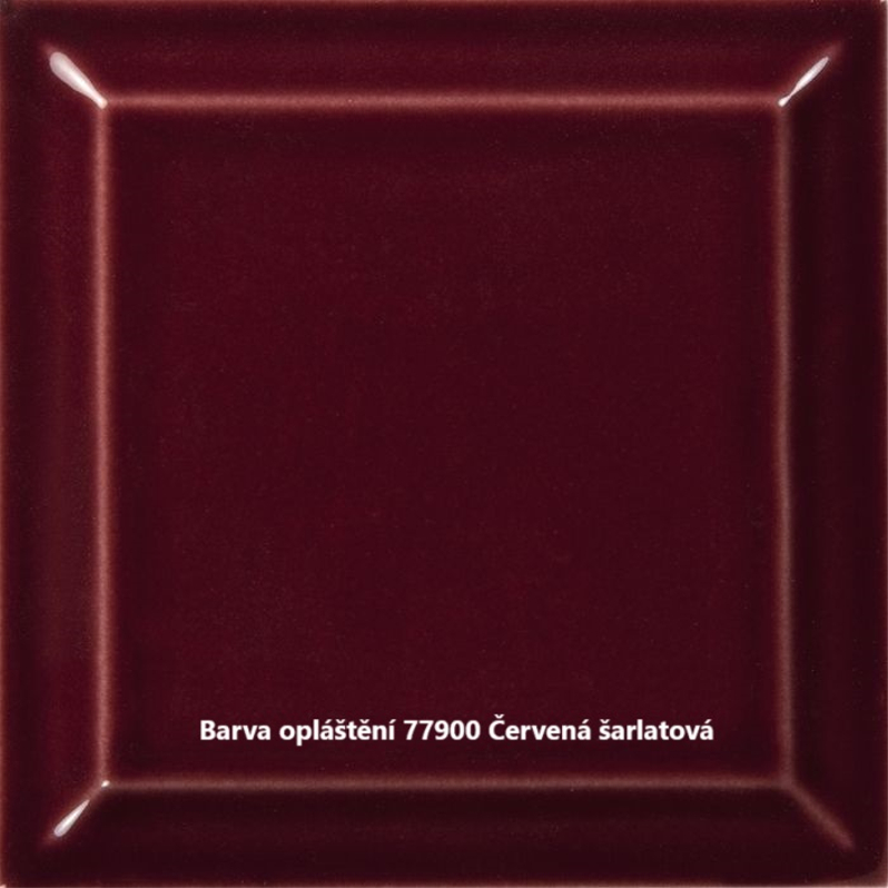 Krbová kamna Romotop GREMIO 2 keramika červená šarlatová celoprosklená dvířka