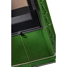 Krbová kamna Romotop GREMIO 4 keramika červená šarlatová celoprosklená dvířka