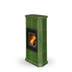 Krbová kamna Romotop GREMIO 4 keramika červená šarlatová celoprosklená dvířka