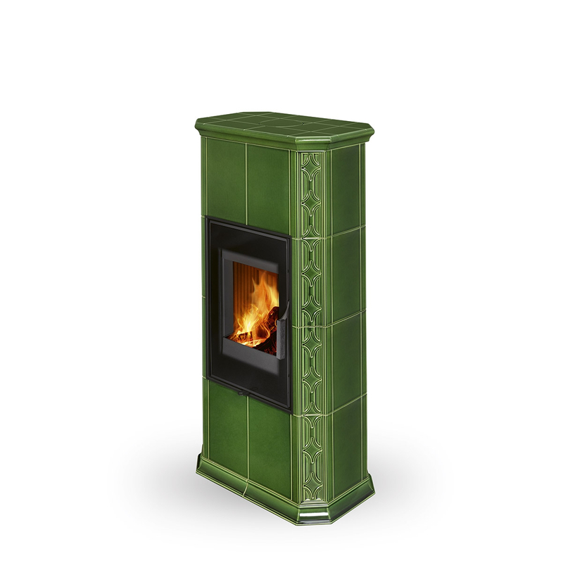 Krbová kamna Romotop GREMIO 4 keramika holubí šeď celoprosklená dvířka