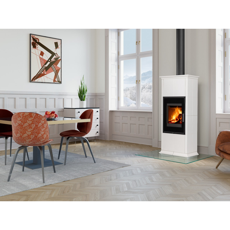 Krbová kamna Romotop GREMIO 5 keramika černá mat celoprosklená dvířka