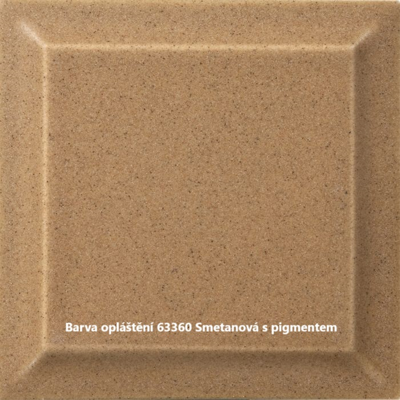 Kachlová kamna akumulační designová Romotop Baracca 10 keramika smetanová s pigmentem