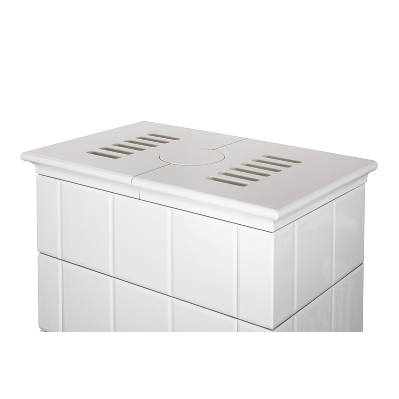 Kachlová kamna akumulační designová Romotop Baracca 10 keramika cherry
