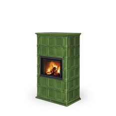 Kachlová kamna akumulační designová Romotop Baracca 11 keramika cherry