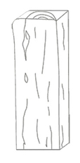 Palisáda trám (schodišťový blok) Ferobet Dřevěný program, natur reliéfní, 24 x 15 x 75 cm, Staré dřevo