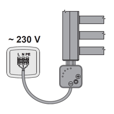 Elektrická topná tyč s integrovaným regulátorem teploty Korado ERH 800 W, bílá