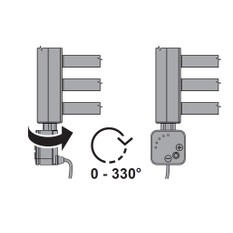 Elektrická topná tyč s integrovaným regulátorem teploty Korado ERH 800 W, černá