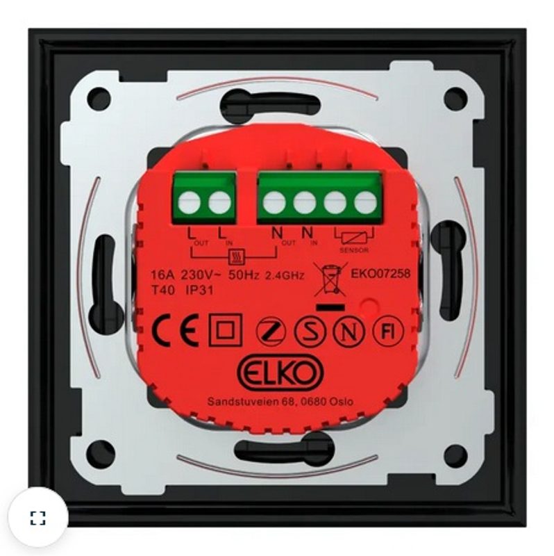 Inteligentní termostat Elko Smart Thermostat Plus Black, černá