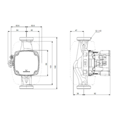 Čerpadlo oběhové mokroběžné Grundfos Alpha2 GO, 25-75, 180 mm