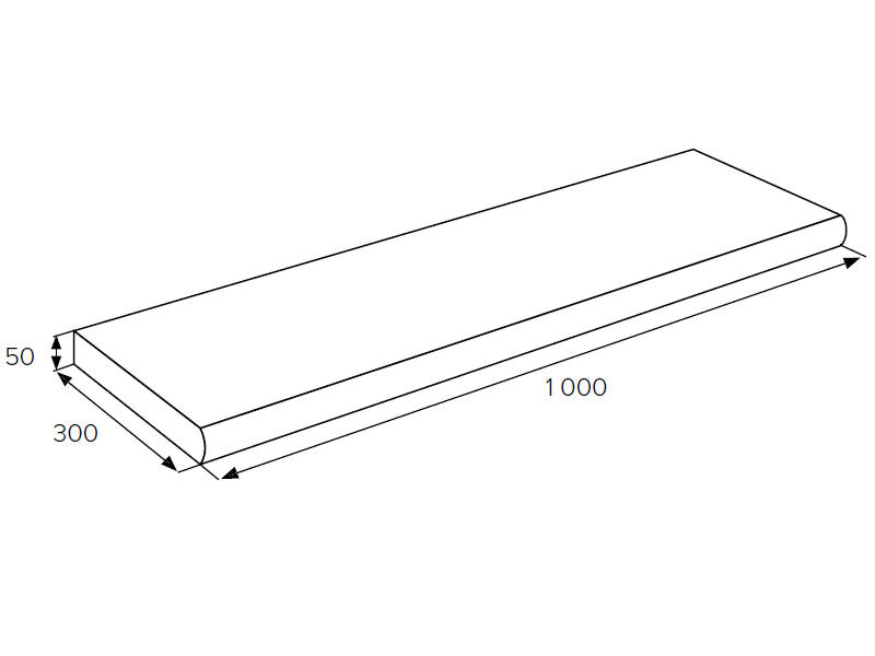 Lem bazénový betonový Best výška 5 cm, délka 100 cm, přírodní betonová