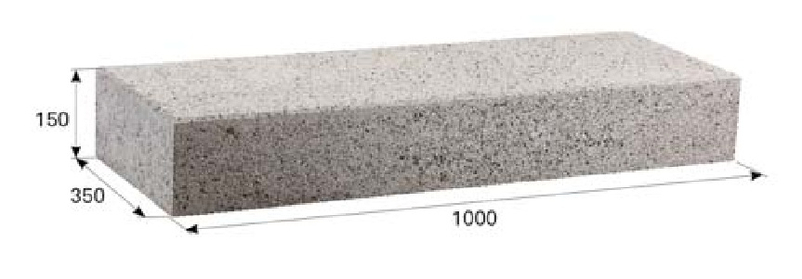 Schod betonový Best Faldo výška 15 cm, délka 100 cm, colormix brilant