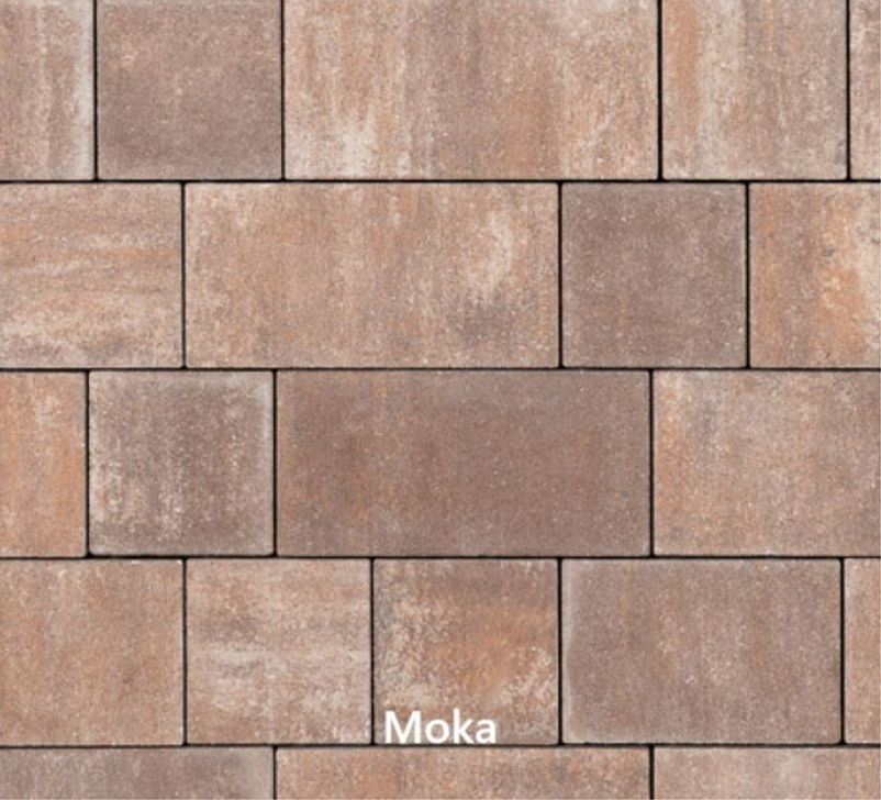 Dlažba betonová Best Beleza výška 8 cm, antico UV colormix moka
