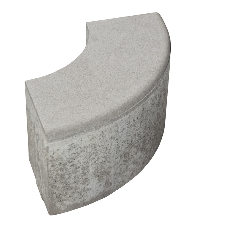Obrubník silniční betonový Best Kerbo poloměr R0,5 vnější, výška 30 cm, přírodní betonová
