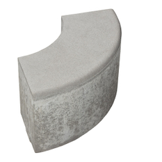 Obrubník silniční betonový Best Kerbo poloměr R0,5 vnější, výška 30 cm, přírodní betonová
