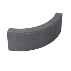 Obrubník chodníkový betonový Best Linea poloměr R1,0 vnější, výška 25 cm, antracitová