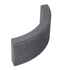 Obrubník chodníkový betonový Best Linea poloměr R1,0 vnější, výška 25 cm, antracitová
