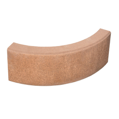 Obrubník chodníkový betonový Best Linea poloměr R0,5 vnější, výška 25 cm, karamelová