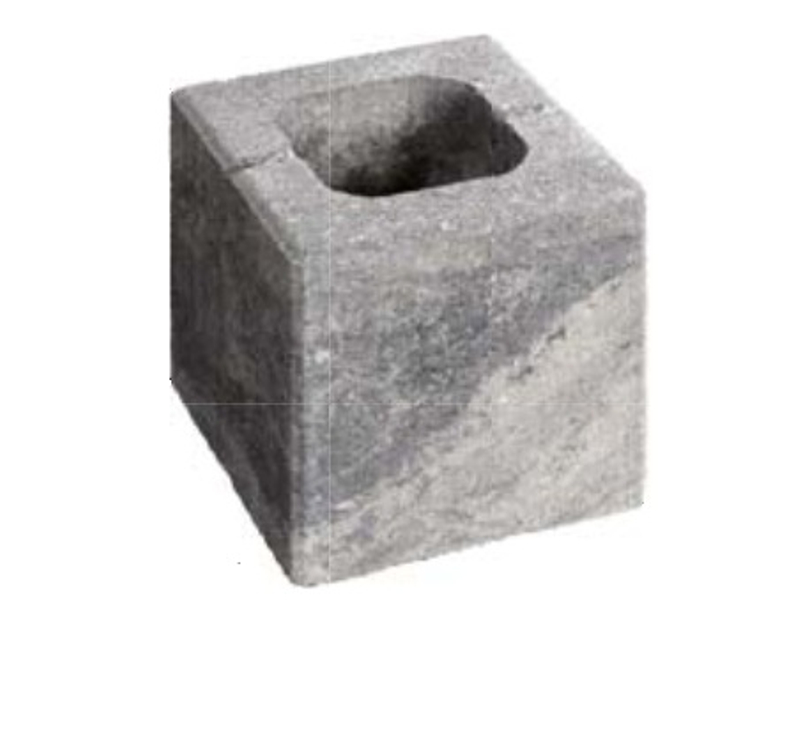Tvarovka plotová betonová Best Muro II, výška 20 cm, délka 20 cm, antracitová