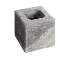Tvarovka plotová betonová Best Muro II, výška 20 cm, délka 20 cm, antracitová