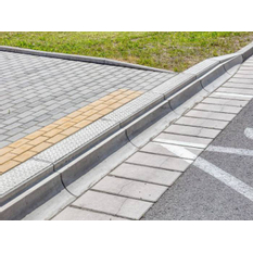 Obrubník zastávkový betonový Best 330, výška 33 cm, délka 100 cm, přírodní betonová
