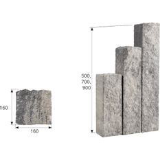 Palisáda betonová Best Stone výška 50 cm, colormix brilant