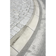 Obrubník silniční betonový Best Ronda poloměr R16,0 vnější, výška 30 cm, přírodní betonová