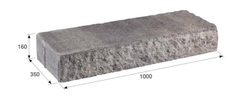 Schod betonový Best Stone výška 16 cm, délka 100 cm, colormix brilant