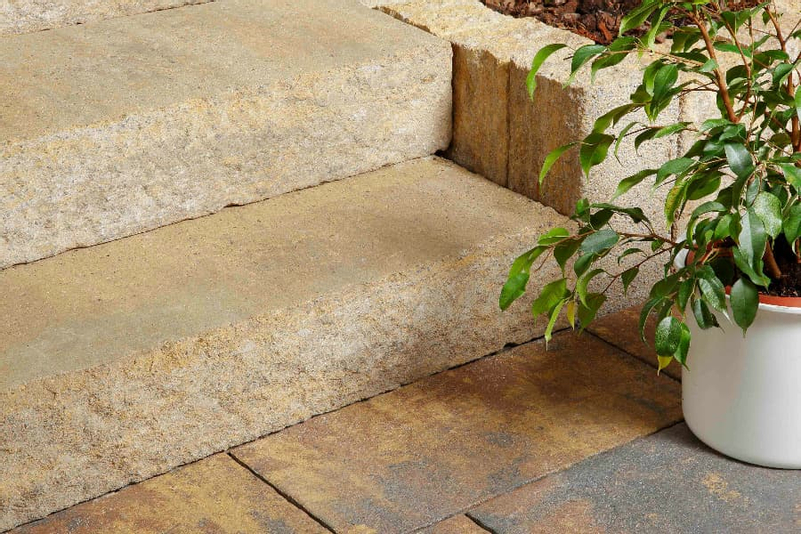 Schod betonový Best Stone výška 16 cm, délka 100 cm, colormix sand